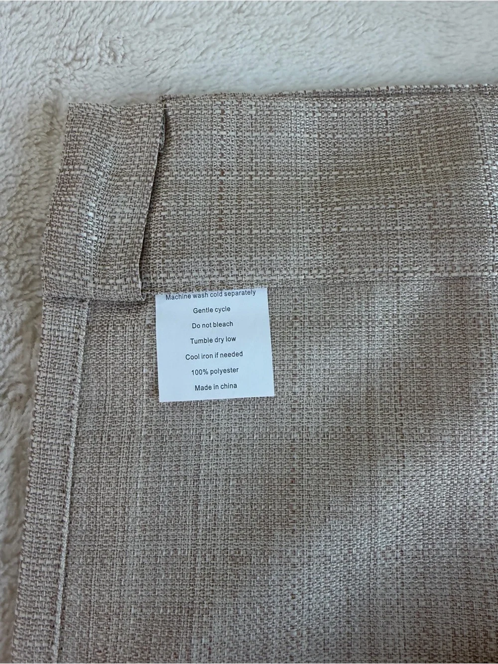 jinchan Taupe Linen Textured Curtains 63 Inch Length x 38 W - 2 Panels ITEM2699